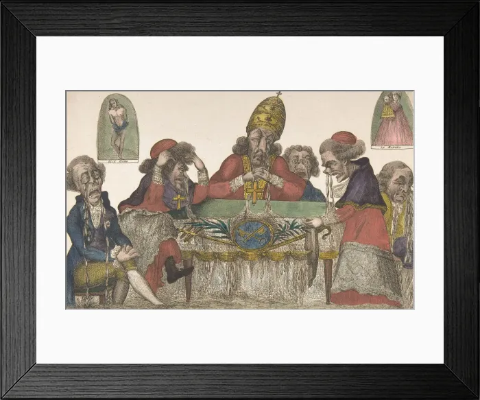Framed Print : The Last Papal Assembly (La derniere assemblee papale), June 1796. June 1796. Creator: Anon Framed Print : The Last Papal Assembly (La derniere assemblee papale), June 1796. June 1796. Creator: Anon