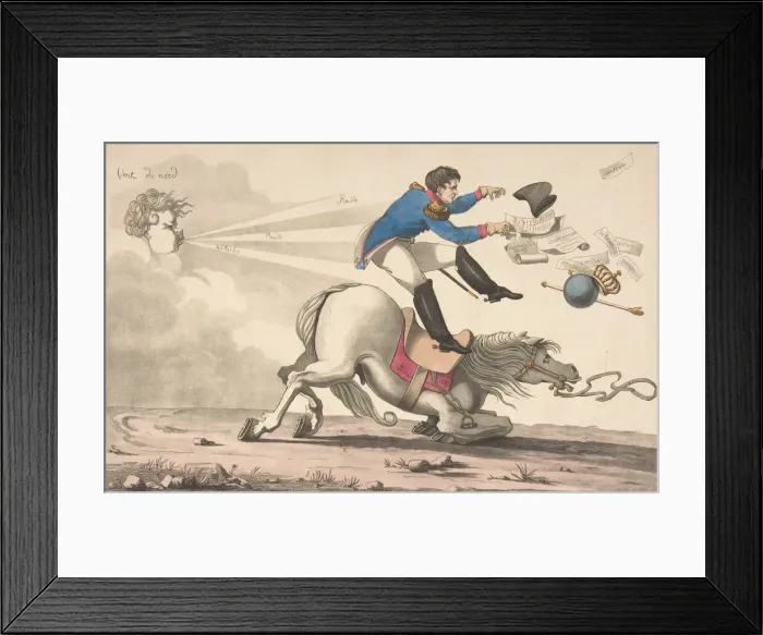 Framed Print : Gone with the Wind (Autant en emporte le vent ), 1815. 1815. Creator: Anon Framed Print : Gone with the Wind (Autant en emporte le vent ), 1815. 1815. Creator: Anon