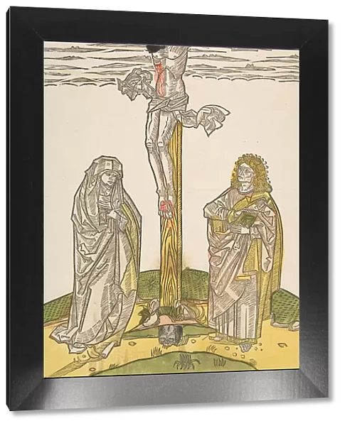 Christ on the Cross with the Virgin and Saint John, 15th century. 15th century. Creator: Anon