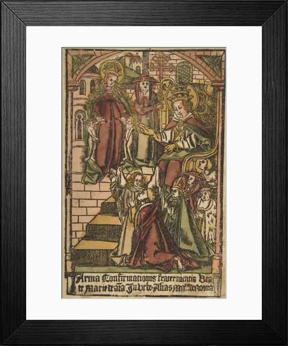 Framed Print : Santa Maria dell Anima (Schr. 1019m), 15th century. 15th century. Creator: Anon Framed Print : Santa Maria dell Anima (Schr. 1019m), 15th century. 15th century. Creator: Anon
