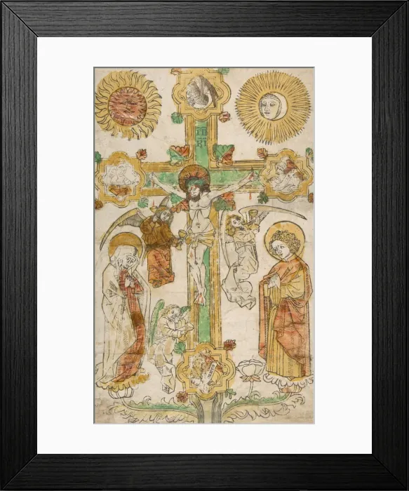 Framed Print : Christ on a Goldsmiths Cross, 15th century. 15th century. Creator: Anon