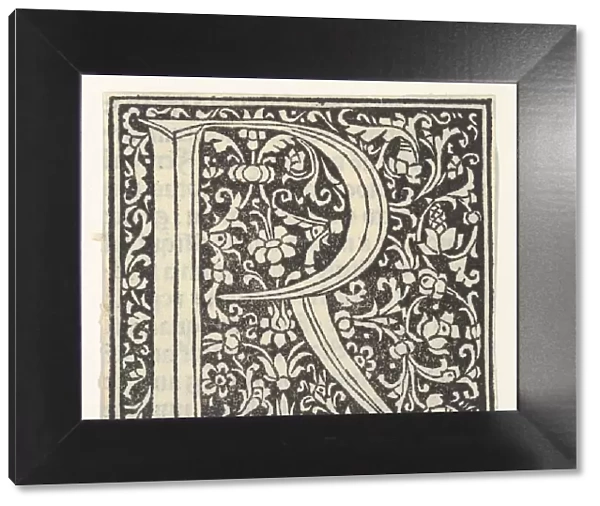 Initial letter R with floral pattern, 1496. 1496. Creator: Anon