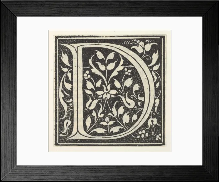 Framed Print : Initial letter D, ca. 1495. ca. 1495. Creator: Anon Framed Print : Initial letter D, ca. 1495. ca. 1495. Creator: Anon