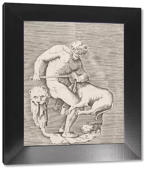 Hercules and Cerberus, published ca. 1599-1622. published ca. 1599-1622. Creator: Anon