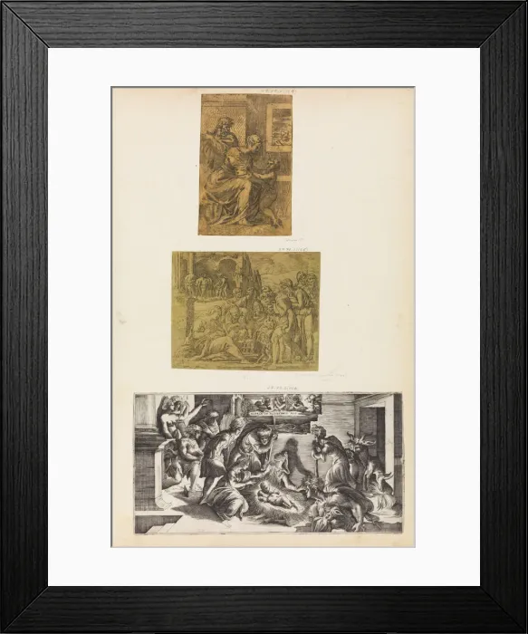 Framed Print : Adoration of the Shepherds. Creator: Anon Framed Print : Adoration of the Shepherds. Creator: Anon