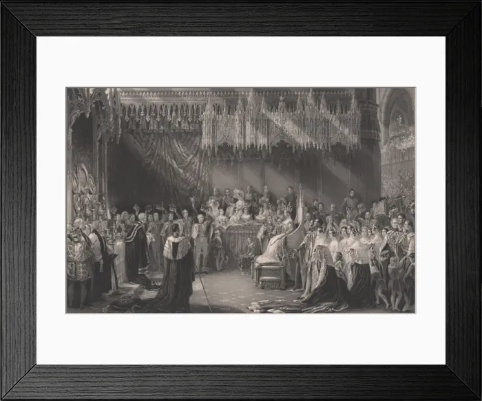 Framed Print : Coronation of Queen Victoria, 1842. Creator: Henry Thomas Ryall Framed Print : Coronation of Queen Victoria, 1842. Creator: Henry Thomas Ryall