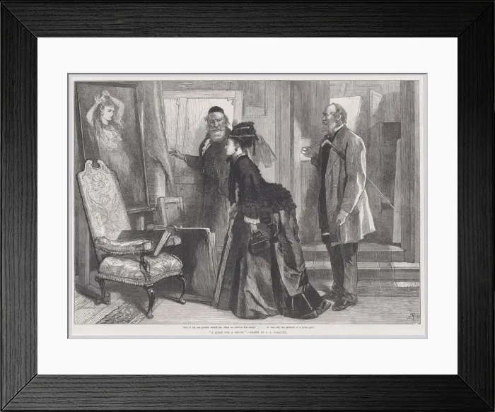 Framed Print : A Quest for a Cousin, from Illustrated London News, December 19, 1874. Creator: Unknown