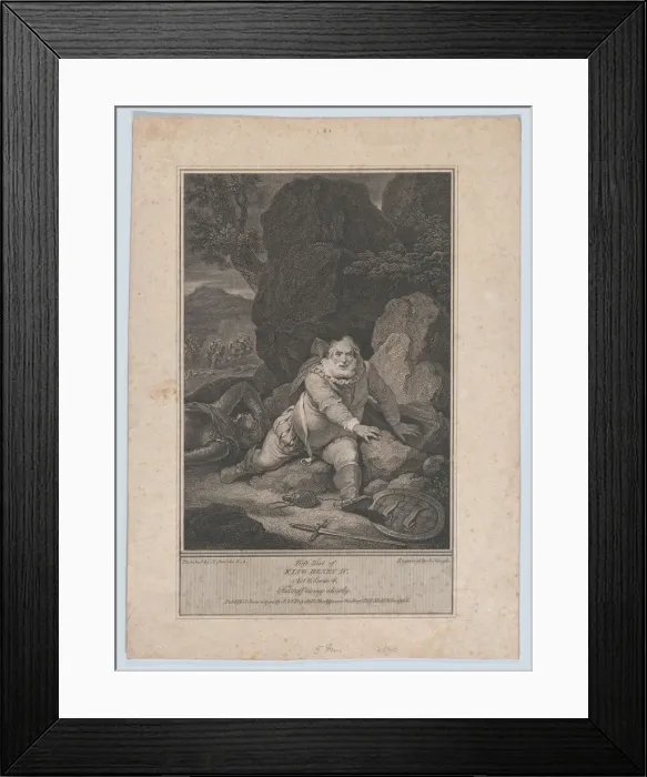 Framed Print : Falstaff Rising Slowly (Shakespeare, First Part of King Henry IV, Act 5, Scene 4), June 4, 1794. Creator: James Neagle Framed Print : Falstaff Rising Slowly (Shakespeare, First Part of King Henry IV, Act 5, Scene 4), June 4, 1794. Creator: James Neagle