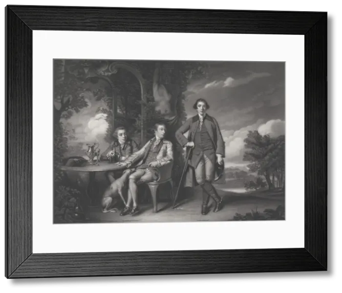Framed Print : Inigo Jones Esq. The Honorable Henry Fane, and Charles Blair Esq. 1824-1899. Creator: James Scott Framed Print : Inigo Jones Esq. The Honorable Henry Fane, and Charles Blair Esq. 1824-1899. Creator: James Scott