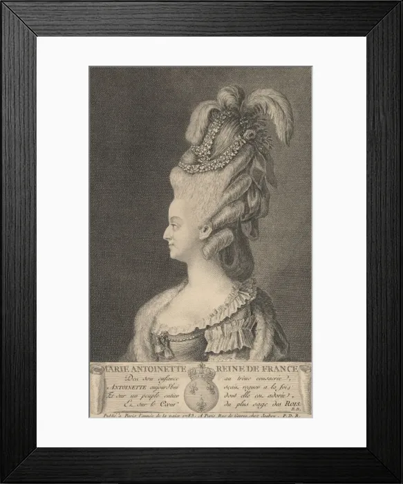 Framed Print : Marie Antoinette, Queen of France, 1783. Creator: Jean-Baptiste Isabey Framed Print : Marie Antoinette, Queen of France, 1783. Creator: Jean-Baptiste Isabey