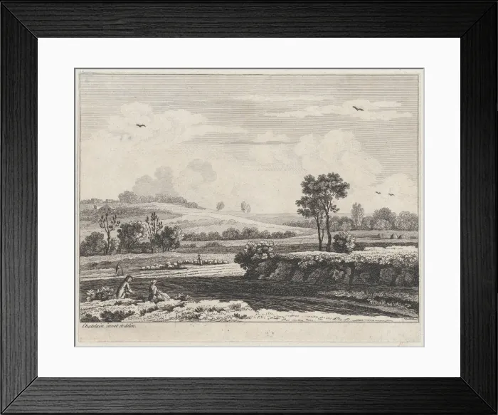 Framed Print : Landscape, ca. 1730-1758. Creator: Jean Baptiste Claude Chatelain Framed Print : Landscape, ca. 1730-1758. Creator: Jean Baptiste Claude Chatelain