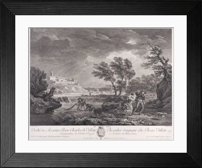 Framed Print : Noon, ca. 1770. Creator: Jacques Aliamet Framed Print : Noon, ca. 1770. Creator: Jacques Aliamet