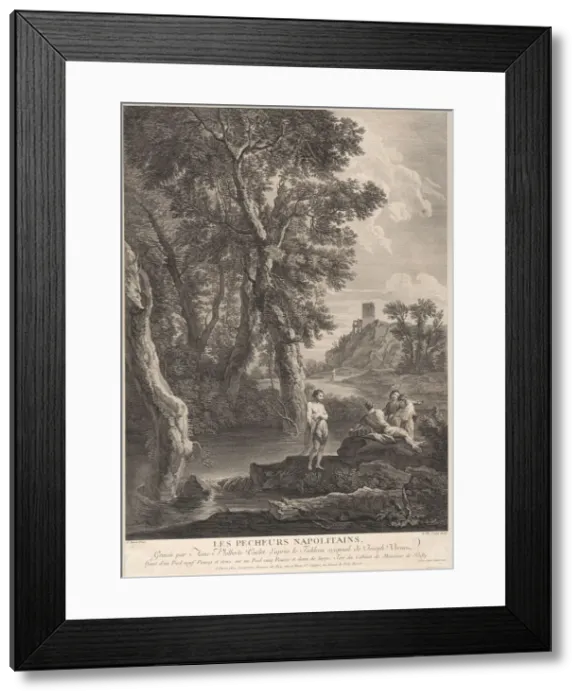 Framed Print : The Neapolitan Fishermen, ca. 1770. Creator: Anne Philiberte Coulet Framed Print : The Neapolitan Fishermen, ca. 1770. Creator: Anne Philiberte Coulet