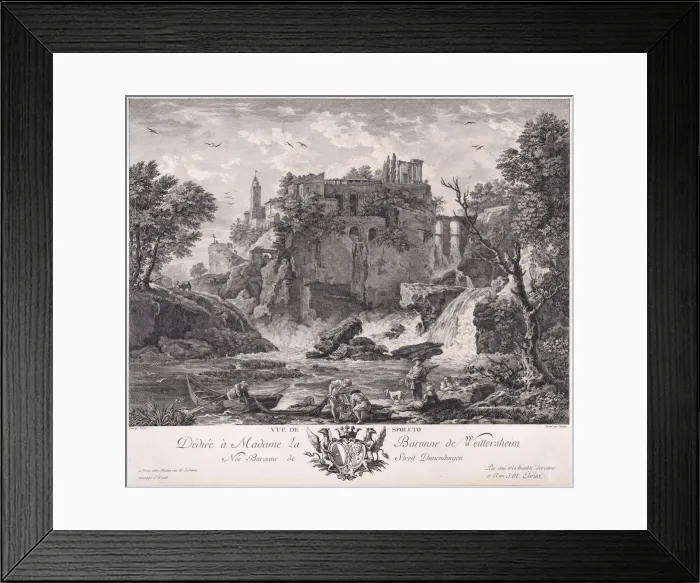 Framed Print : View of Spoleto, ca. 1770. Creator: Pietro Antonio Martini Framed Print : View of Spoleto, ca. 1770. Creator: Pietro Antonio Martini
