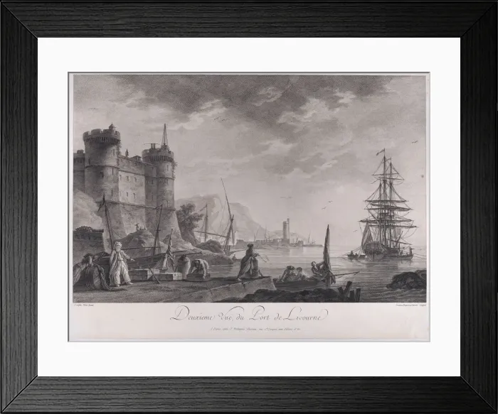 Framed Print : Second View of the Port of Livourne, ca. 1750-1800. Creator: Joanna Fr Ozanne Framed Print : Second View of the Port of Livourne, ca. 1750-1800. Creator: Joanna Fr Ozanne
