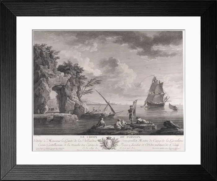 Framed Print : The Choice of Fish, ca. 1770. Creator: Yves Le Gouaz Framed Print : The Choice of Fish, ca. 1770. Creator: Yves Le Gouaz