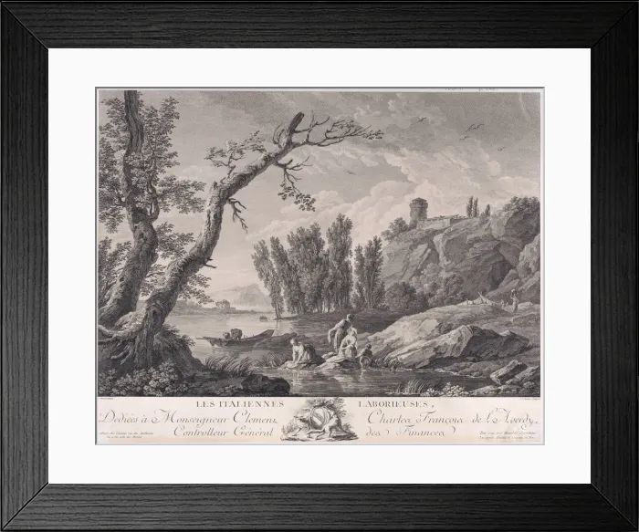 Framed Print : The Laboring Italian Women, 1765. Creator: Jacques Aliamet Framed Print : The Laboring Italian Women, 1765. Creator: Jacques Aliamet
