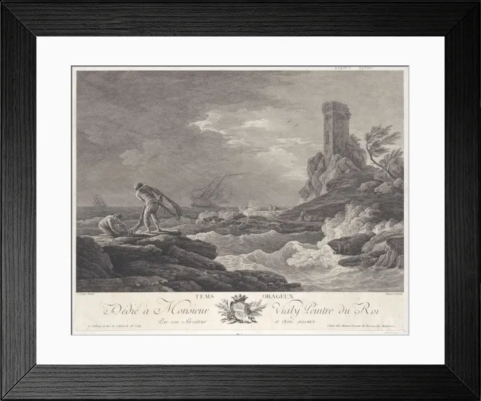 Framed Print : Stormy Weather, ca. 1750-88. Creator: Jacques Aliamet Framed Print : Stormy Weather, ca. 1750-88. Creator: Jacques Aliamet