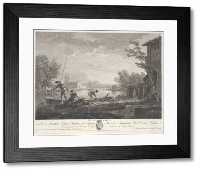 Framed Print : The Morning, ca. 1765. Creator: Jacques Aliamet Framed Print : The Morning, ca. 1765. Creator: Jacques Aliamet