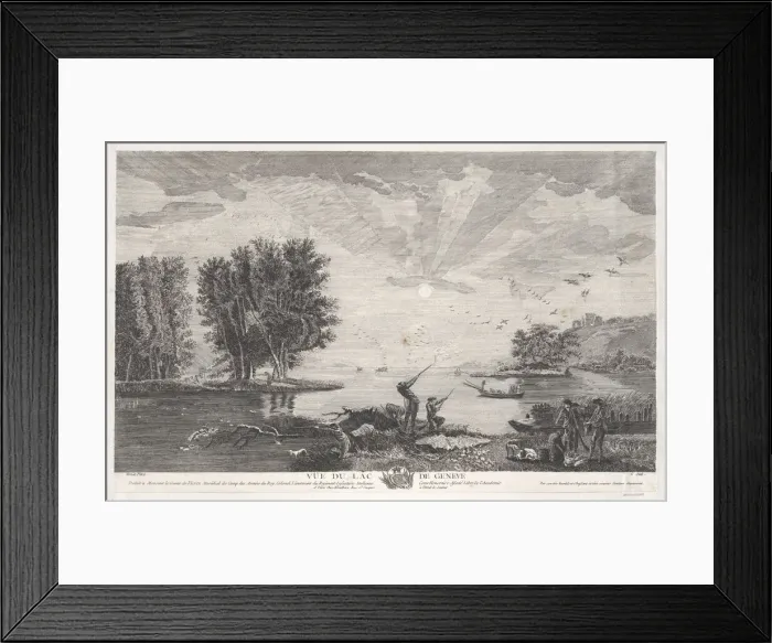 Framed Print : View of Lake Geneva, ca. 1750-1800. Creator: Giavaranni Framed Print : View of Lake Geneva, ca. 1750-1800. Creator: Giavaranni