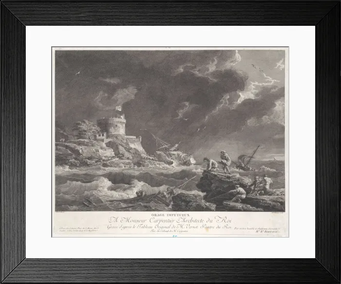 Framed Print : Impetuous Storm, ca. 1770. Creator: Bertaud Framed Print : Impetuous Storm, ca. 1770. Creator: Bertaud