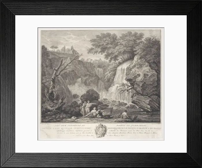 Framed Print : View of the Surroundings of Narni in Lombardy, 1770. Creator: Simon Fokke Framed Print : View of the Surroundings of Narni in Lombardy, 1770. Creator: Simon Fokke