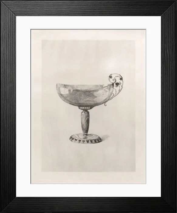 Framed Print : Oriental Cup Made from Agate, 1868. Creator: Jules-Ferdinand Jacquemart Framed Print : Oriental Cup Made from Agate, 1868. Creator: Jules-Ferdinand Jacquemart