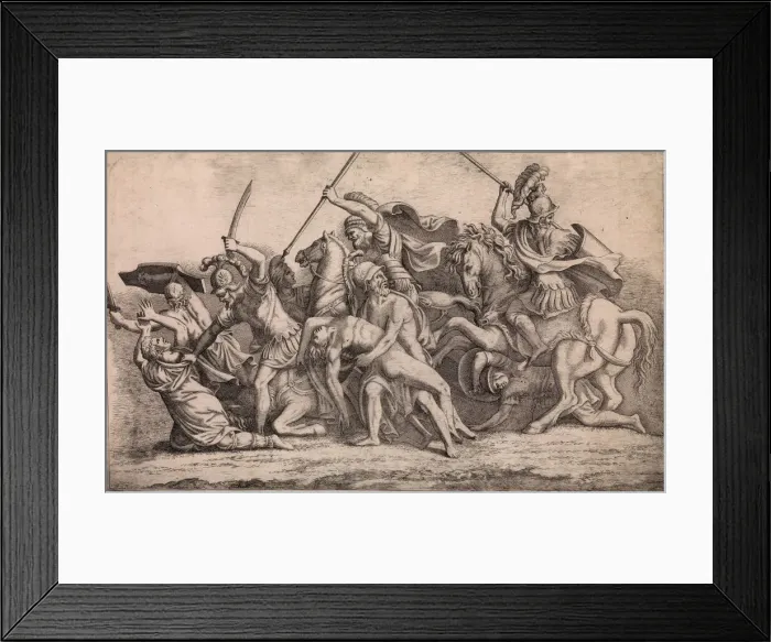 Framed Print : Achilles Removing Patroclus Body From the Battle, ca. 1547. Creator: Leon Davent Framed Print : Achilles Removing Patroclus Body From the Battle, ca. 1547. Creator: Leon Davent