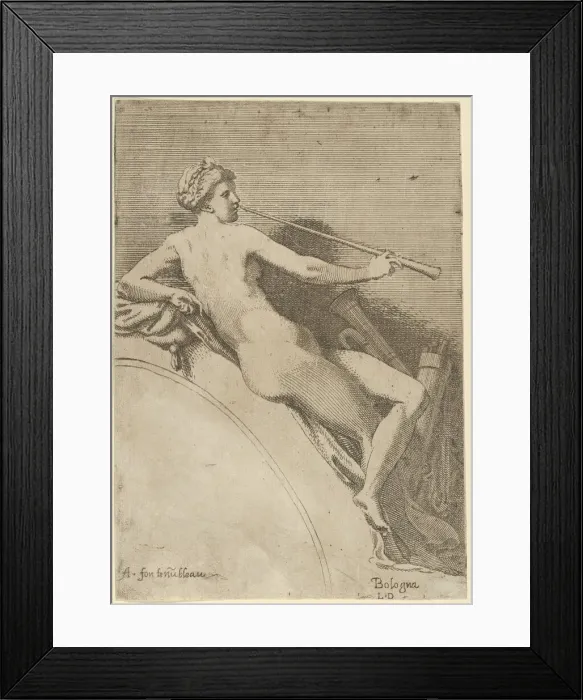Framed Print : Euterpe, ca. 1540-45. Creator: Leon Davent Framed Print : Euterpe, ca. 1540-45. Creator: Leon Davent