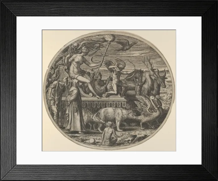 Framed Print : Lust, from the Seven Deadly Sins, ca. 1550-55. Creator: Leon Davent Framed Print : Lust, from the Seven Deadly Sins, ca. 1550-55. Creator: Leon Davent