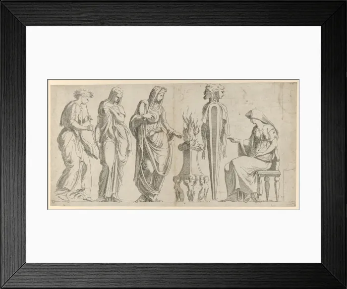 Framed Print : A Sacrifice, 1540-56. Creator: Leon Davent Framed Print : A Sacrifice, 1540-56. Creator: Leon Davent