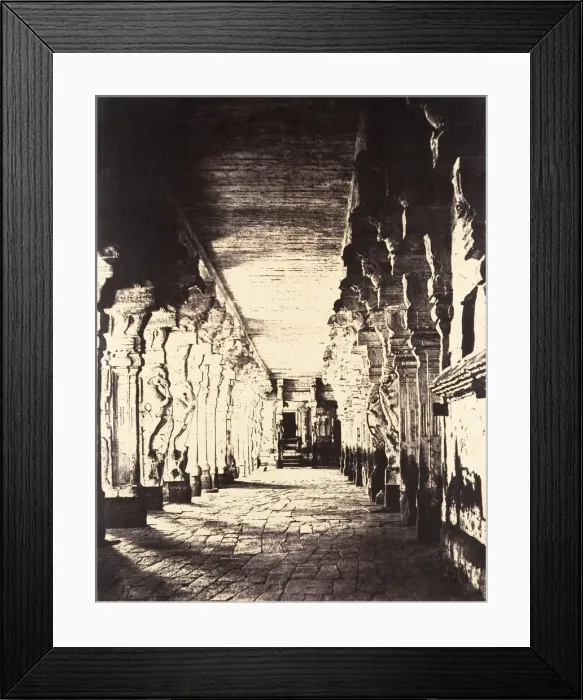 Framed Print : The Outer Prakarum, or Corridor Around the Temple of the God Sundareshawara, January-March 1858. Creator: Captain Linnaeus Tripe Framed Print : The Outer Prakarum, or Corridor Around the Temple of the God Sundareshawara, January-March 1858. Creator: Captain Linnaeus Tripe