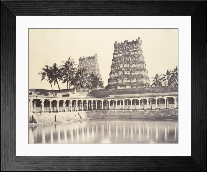 Framed Print : View of the Sacred Tank in the Great Pagoda, January-March 1858. Creator: Captain Linnaeus Tripe Framed Print : View of the Sacred Tank in the Great Pagoda, January-March 1858. Creator: Captain Linnaeus Tripe
