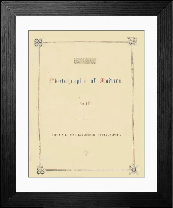 Framed Print : Photographic Views in Madura, Part III, 1858. Creator: Captain Linnaeus Tripe Framed Print : Photographic Views in Madura, Part III, 1858. Creator: Captain Linnaeus Tripe