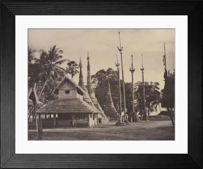 Framed Print : Rangoon: Henzas on the East Side of the Shwe Dagon Pagoda, November 1855. Creator: Captain Linnaeus Tripe Framed Print : Rangoon: Henzas on the East Side of the Shwe Dagon Pagoda, November 1855. Creator: Captain Linnaeus Tripe