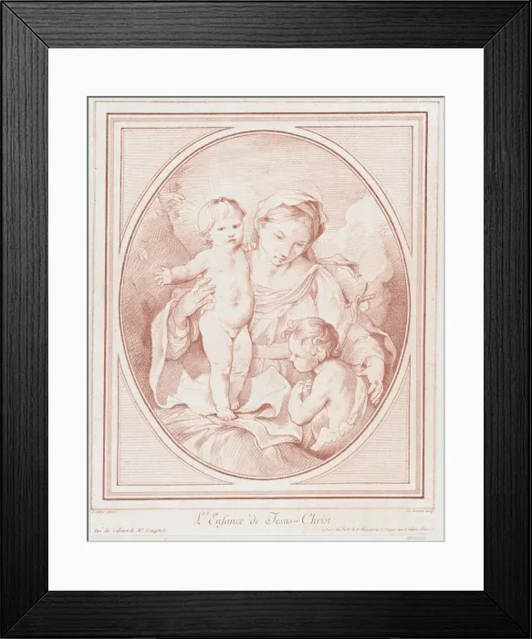 Framed Print : The Childhood of Jesus Christ, 18th century. Creator: Louis Marin Bonnet Framed Print : The Childhood of Jesus Christ, 18th century. Creator: Louis Marin Bonnet