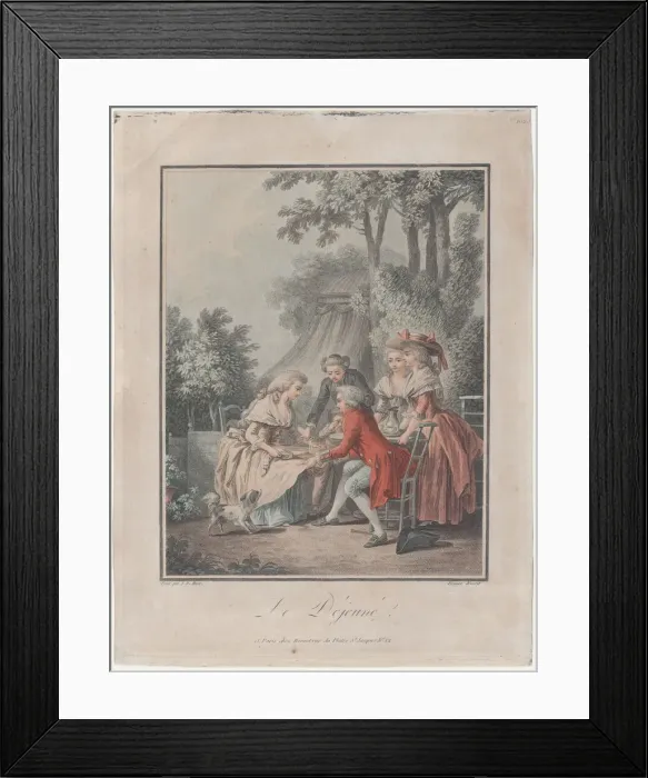 Framed Print : The Lunch, 1787-93. Creator: Louis Marin Bonnet Framed Print : The Lunch, 1787-93. Creator: Louis Marin Bonnet