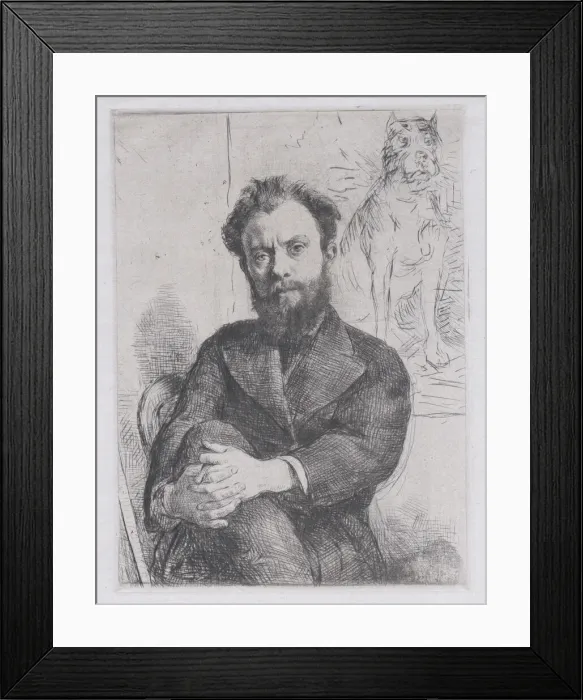 Framed Print : Portrait of Comte Lepic, 1876. Creator: Marcellin-Gilbert Desboutin Framed Print : Portrait of Comte Lepic, 1876. Creator: Marcellin-Gilbert Desboutin