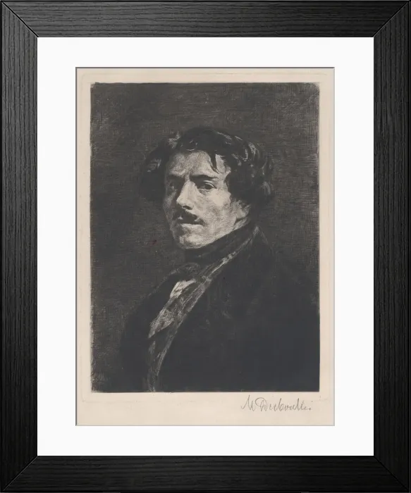 Framed Print : Portrait of Eugene Delacroix, 1889. Creator: Marcellin-Gilbert Desboutin Framed Print : Portrait of Eugene Delacroix, 1889. Creator: Marcellin-Gilbert Desboutin
