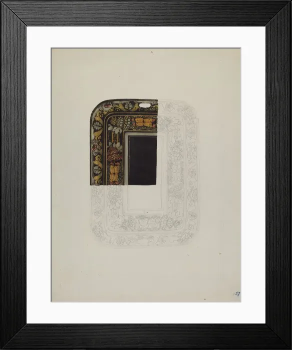 Framed Print : Toleware Tray, c. 1941. Creator: Alice Cosgrove Framed Print : Toleware Tray, c. 1941. Creator: Alice Cosgrove