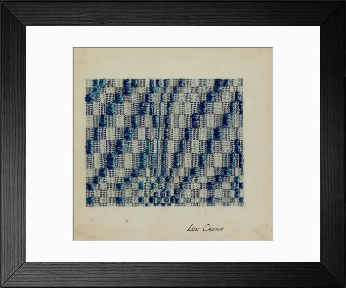Framed Print : Coverlet, 1935 / 1942. Creator: Lon Cronk Framed Print : Coverlet, 1935 / 1942. Creator: Lon Cronk