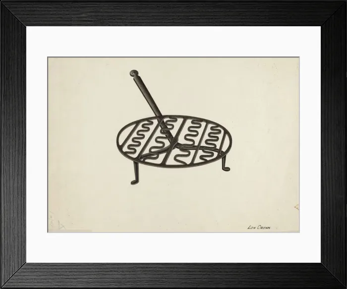 Framed Print : Trivet, 1935 / 1942. Creator: Lon Cronk Framed Print : Trivet, 1935 / 1942. Creator: Lon Cronk