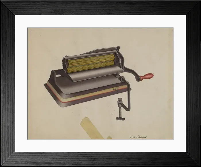 Framed Print : Fluting Iron, c. 1941. Creator: Lon Cronk Framed Print : Fluting Iron, c. 1941. Creator: Lon Cronk