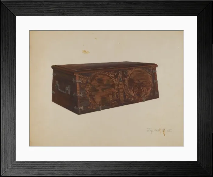 Framed Print : Chest, c. 1936. Creator: Elizabeth Curtis Framed Print : Chest, c. 1936. Creator: Elizabeth Curtis