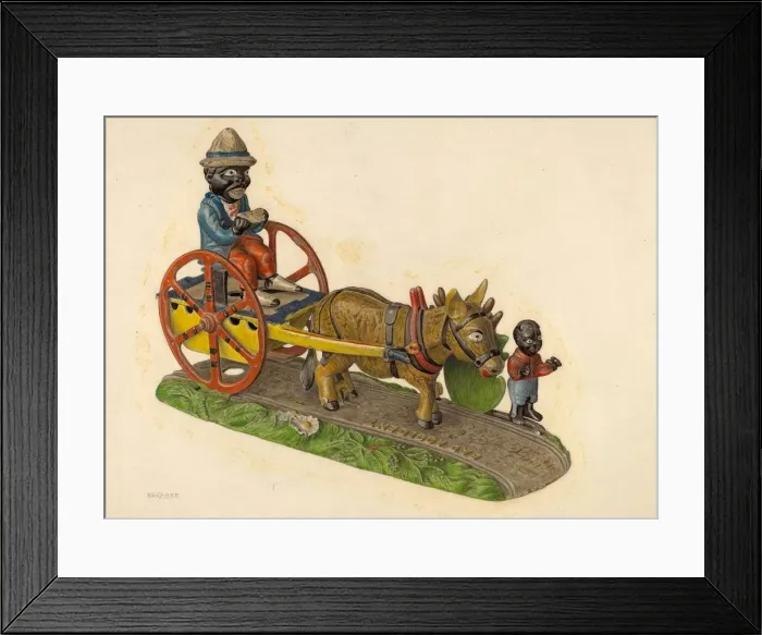 Framed Print : Toy Bank: Donkey and Cart, c. 1941. Creator: Isidore Danziger Framed Print : Toy Bank: Donkey and Cart, c. 1941. Creator: Isidore Danziger