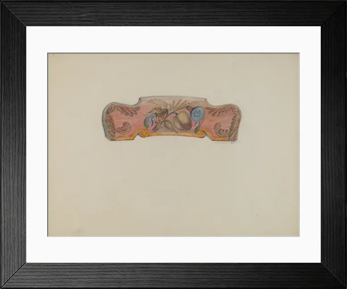 Framed Print : Chair Back Decoration, 1935. Creator: Austin L. Davison Framed Print : Chair Back Decoration, 1935. Creator: Austin L. Davison
