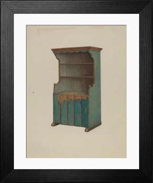 Framed Print : Pa. German Dresser, 1935 / 1942. Creator: Austin L. Davison Framed Print : Pa. German Dresser, 1935 / 1942. Creator: Austin L. Davison