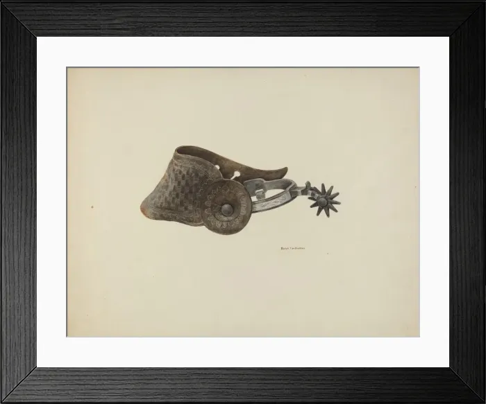 Framed Print : Spur, c. 1940. Creator: R. J. De Freitas Framed Print : Spur, c. 1940. Creator: R. J. De Freitas