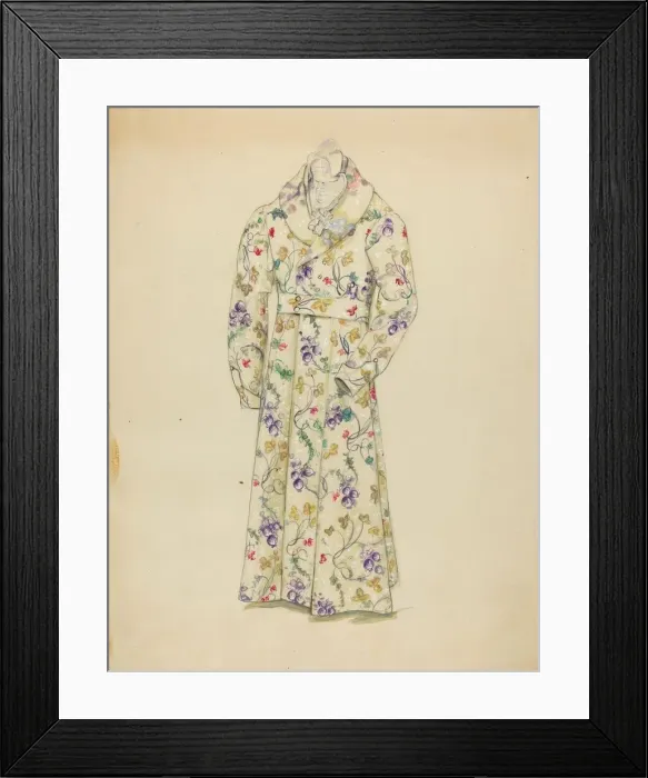 Framed Print : Dressing Gown, c. 1936. Creator: Sylvia DeZon Framed Print : Dressing Gown, c. 1936. Creator: Sylvia DeZon