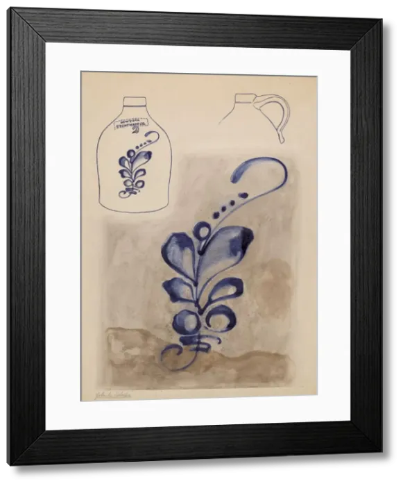 Framed Print : Jug, 1937. Creator: Yolande Delasser Framed Print : Jug, 1937. Creator: Yolande Delasser